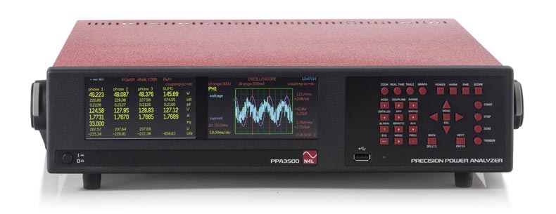 PPA3500 Dual Display 6 Phase Power analyzer front view